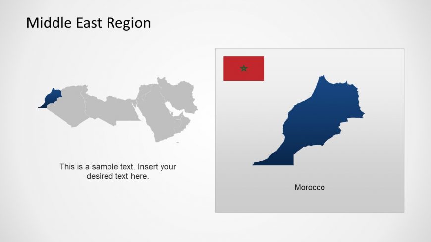 Silhouette Map of Morocco Middle East