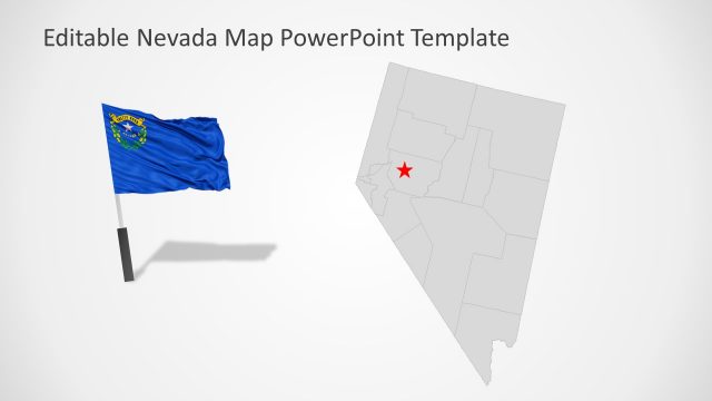 Map and Flag of Nevada US State