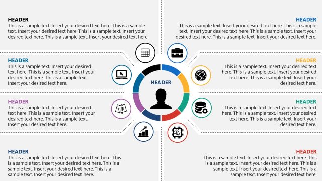 8 Steps Segmented Canvas PowerPoint