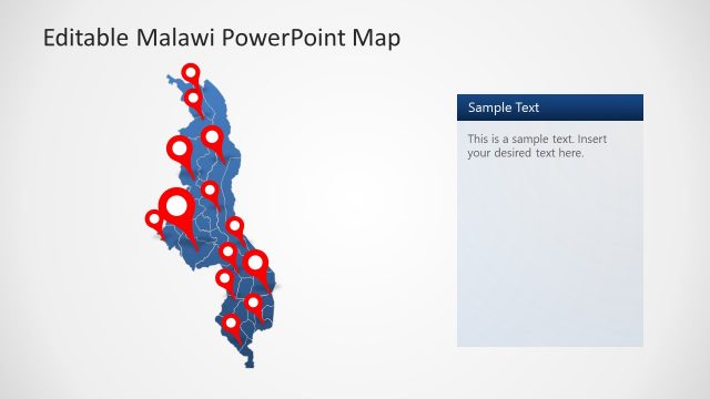 City Map Malawi Silhouette PowerPoint