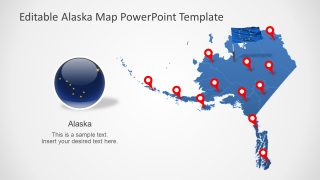 Flag and Map of Alaska 