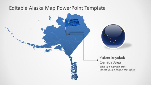 Silhouette PowerPoint Map Templates of Alaska