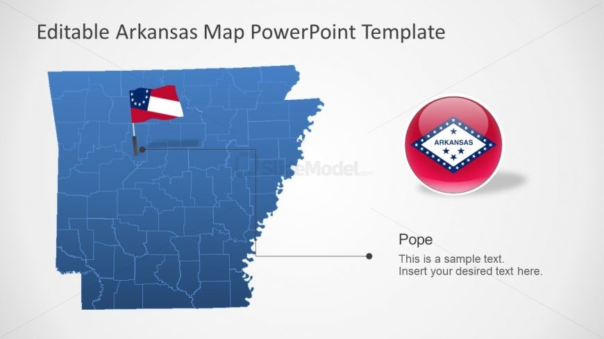 Arkansas PowerPoint County Map 