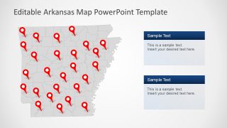 Silhouette Map of Arkansas 
