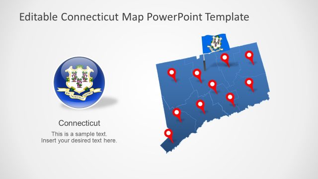 Connecticut US State PowerPoint Map