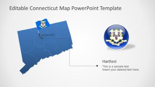 PowerPoint Connecticut Silhouette Map 