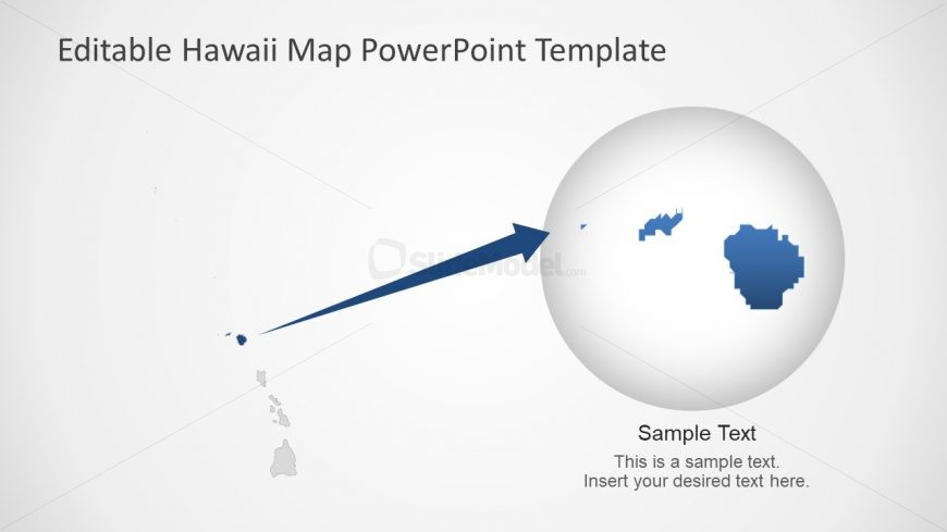 Flat PowerPoint of Hawaii Maps