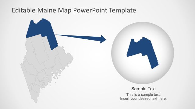 Editable PowerPoint Map of Maine State