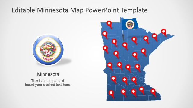 Minnesota US State PowerPoint Map