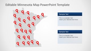 Presentation of Gray US State Minnesota Map 