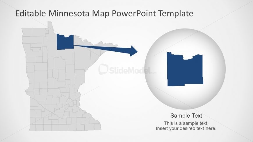 Slide of Minnesota Map in PowerPoint 