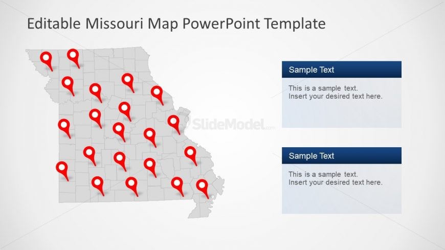 Outline Map of Missouri PowerPoint 