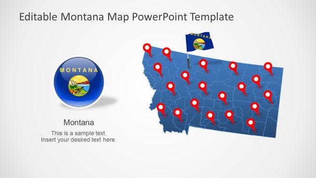 Montana US State PowerPoint Map