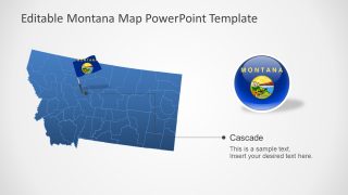 USA State of Montana Map 