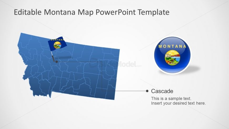 USA State of Montana Map 