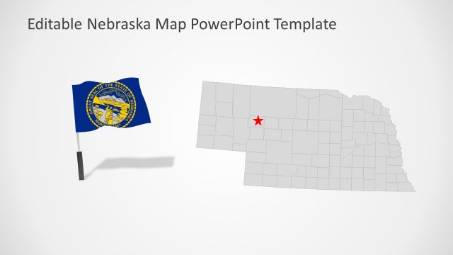 Creative Map and Flag of Nebraska PPT