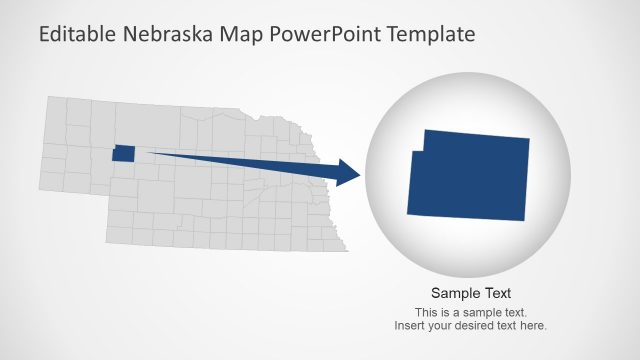 Flat Vector Map Template for Nebraska State