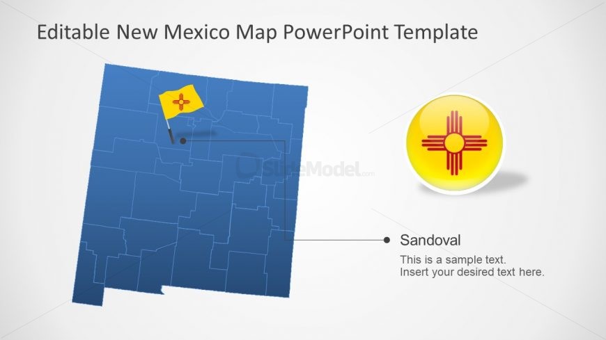 PowerPoint Map of New Mexico State 