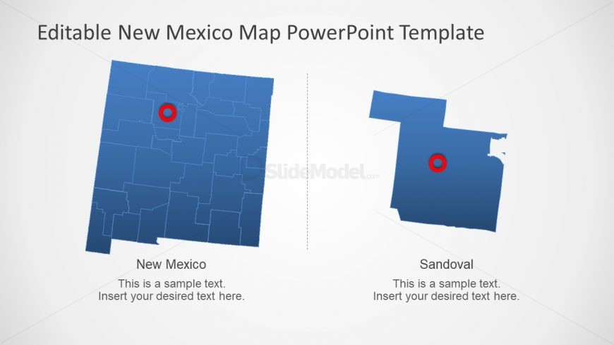Editable Map Template of New Mexico Counties 