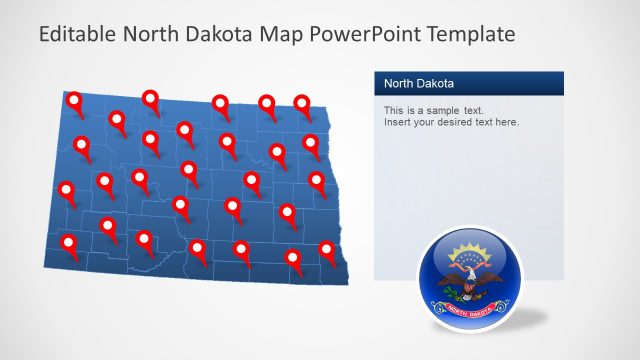PowerPoint Editable Maps of North Dakota