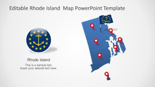Editabe Map of Rhode Island State 