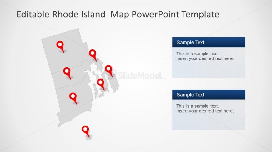 PowerPoint Map of Rhode Island 