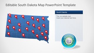 South Dakota Editable US Map 