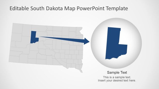 Creative PowerPoint Map of South Dakota
