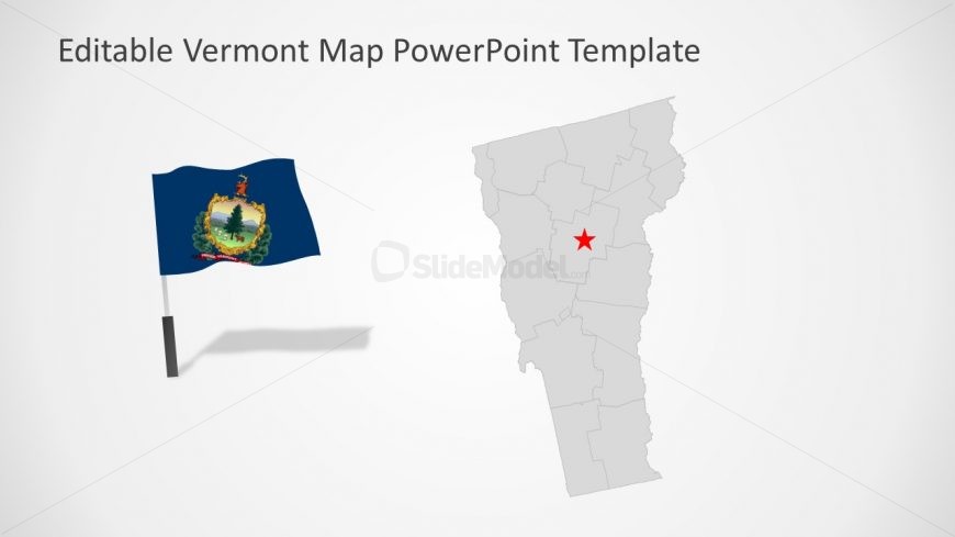PPT Map Template for Vermont 