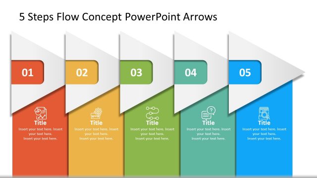 5 Steps Flow Concept PowerPoint Arrows