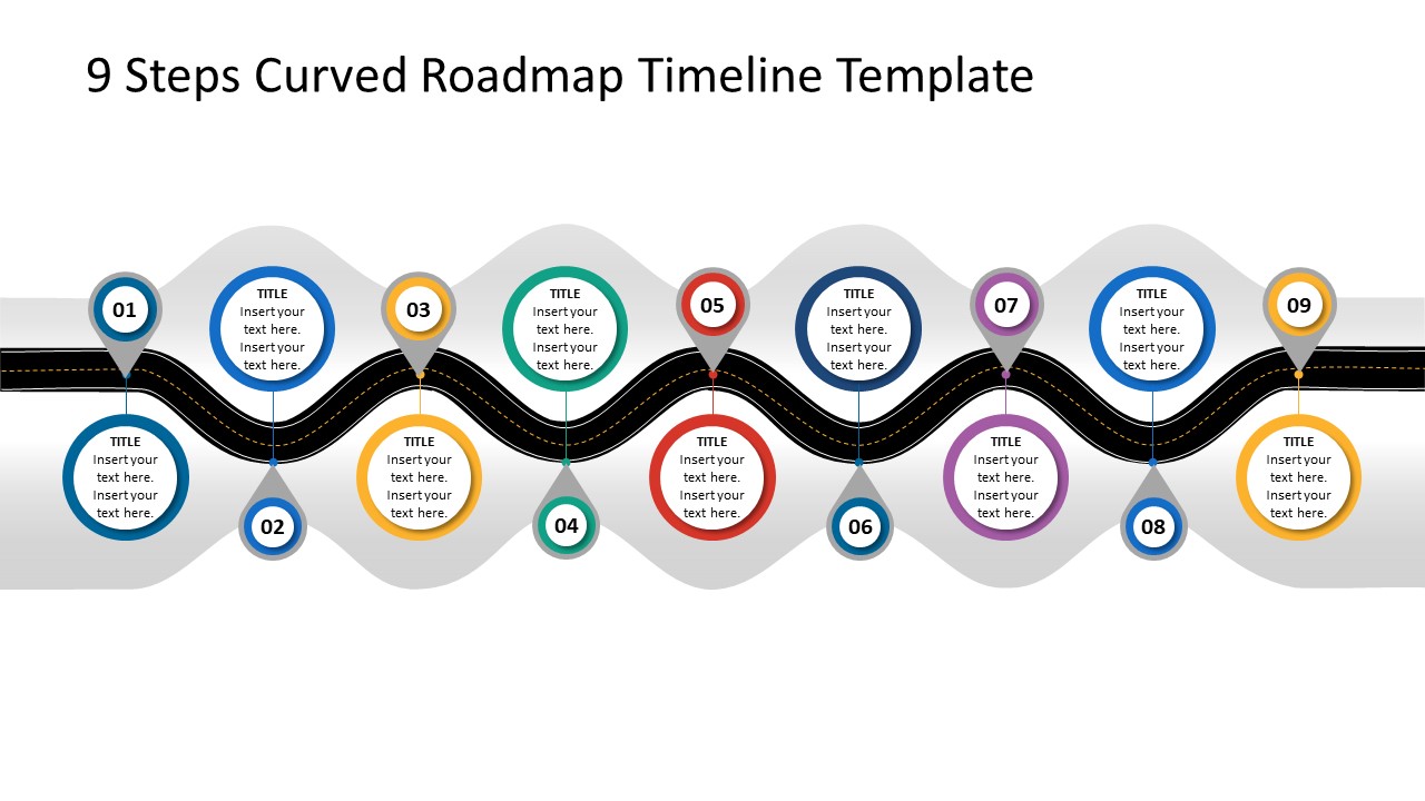 Roadmap Template Horizontal Timeline