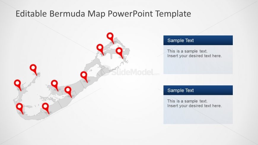 Flat Map Template for Bermuda 