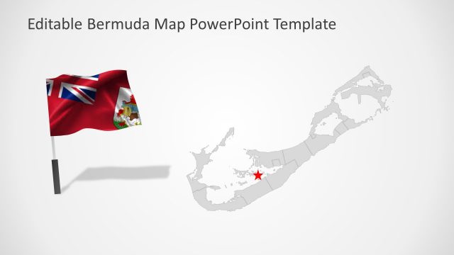 Map and Flag of Bermuda in PowerPoint
