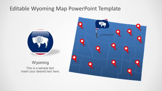 Wyoming US State PowerPoint Map
