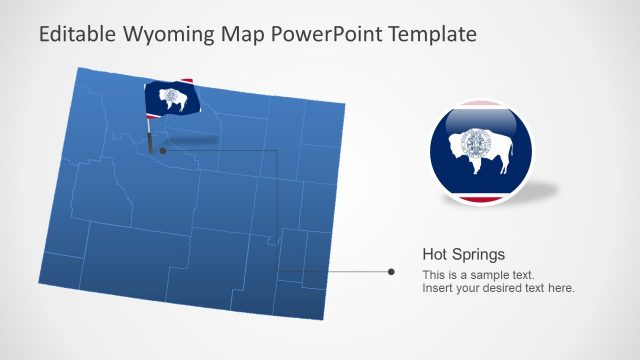 Wyoming Map and Flag Template