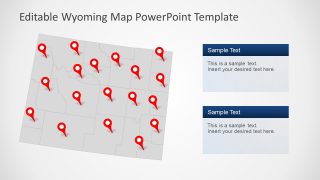 PowerPoint Map of Wyoming State