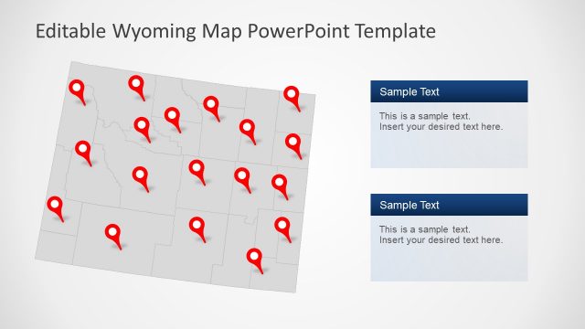 Silhouette Map Template for Wyoming