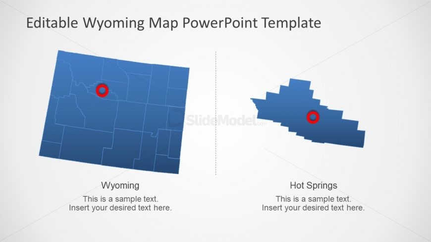 PowerPoint Map of Wyoming with Counties 
