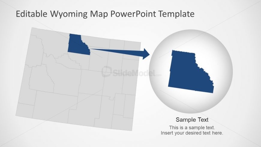 USA State of Wyoming Map