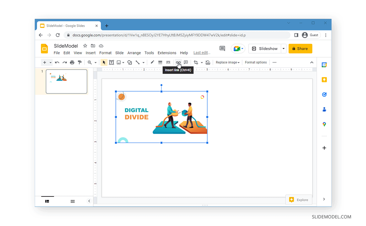 Inserting image in Google Slides