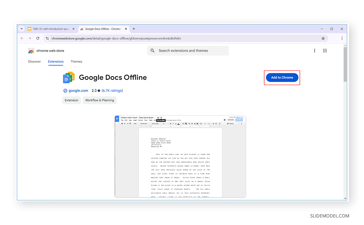 How to install the Google Docs Offline extension for Chrome