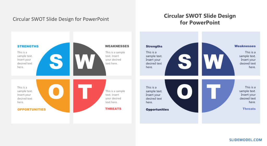 Example of SWOT Diagram Infographic design for Presentations