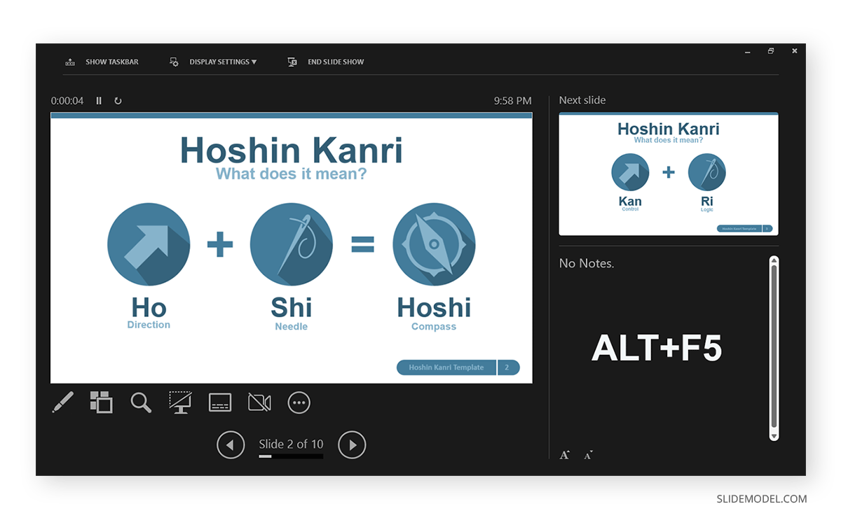 how to get presenter view on powerpoint windows