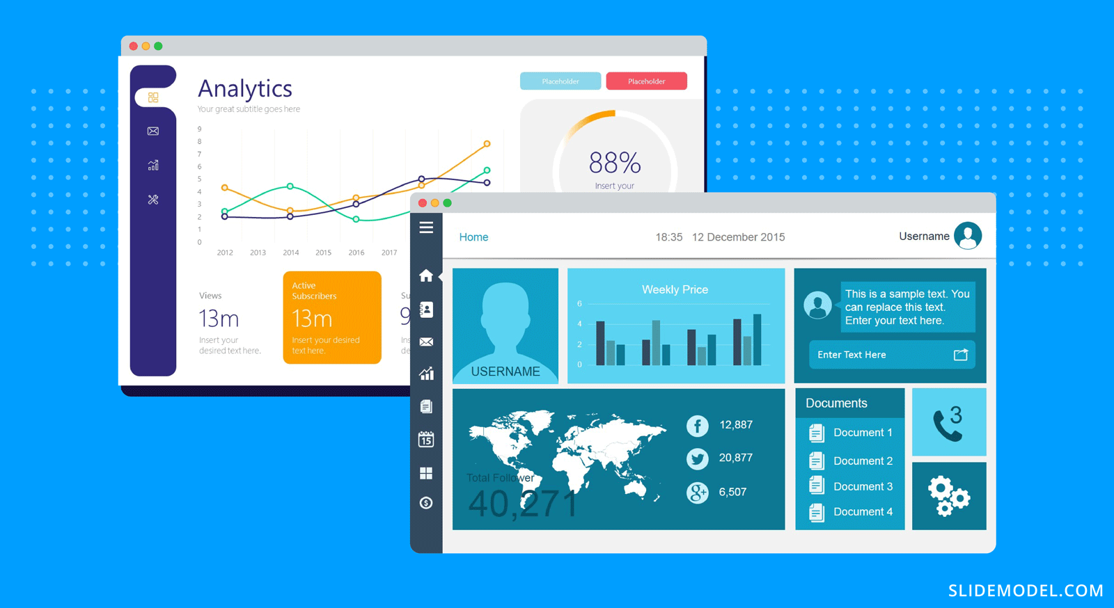 Example of Dashboard Templates for PowerPoint