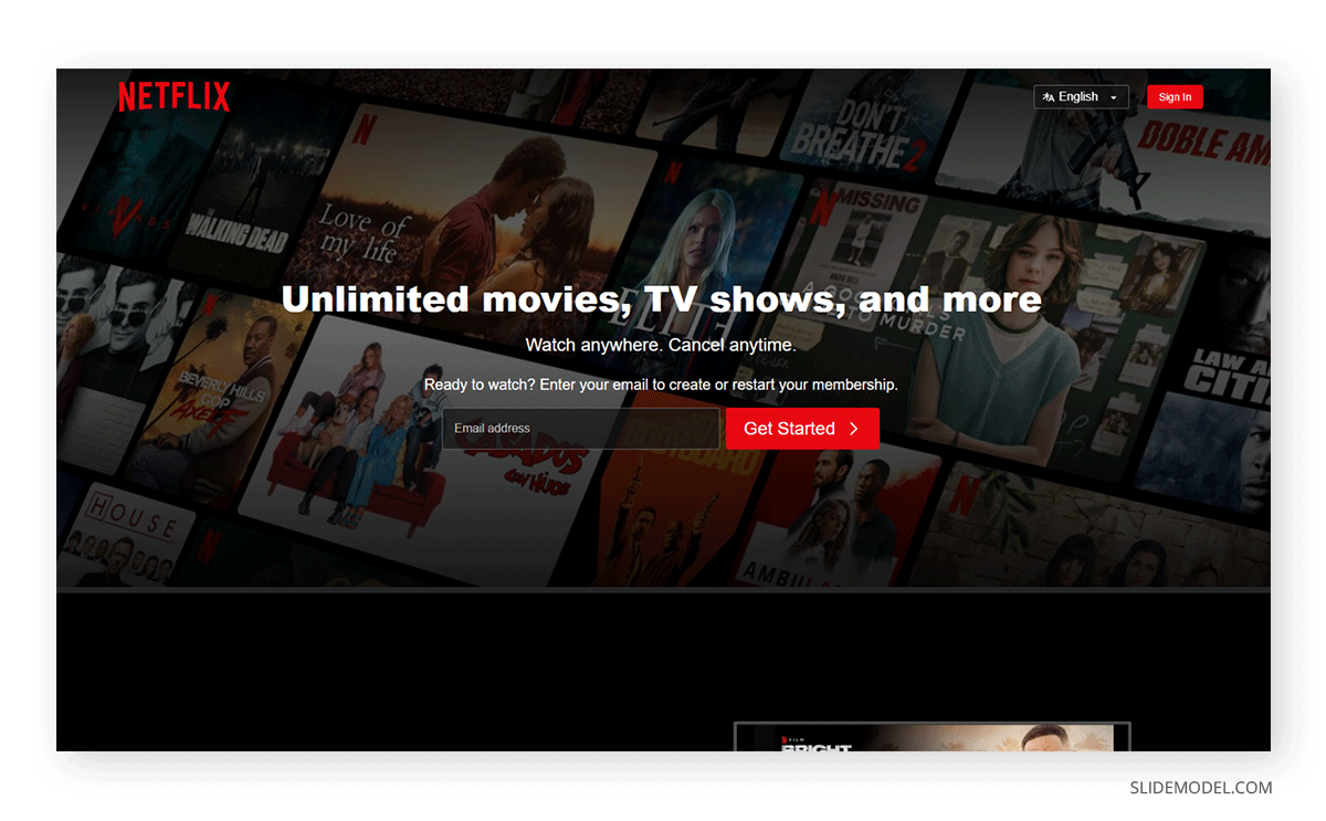 Netflix UI accessibility