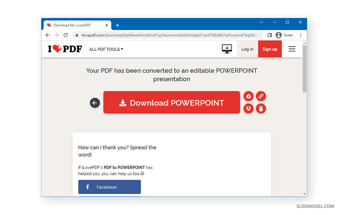 Download converted PPTX file