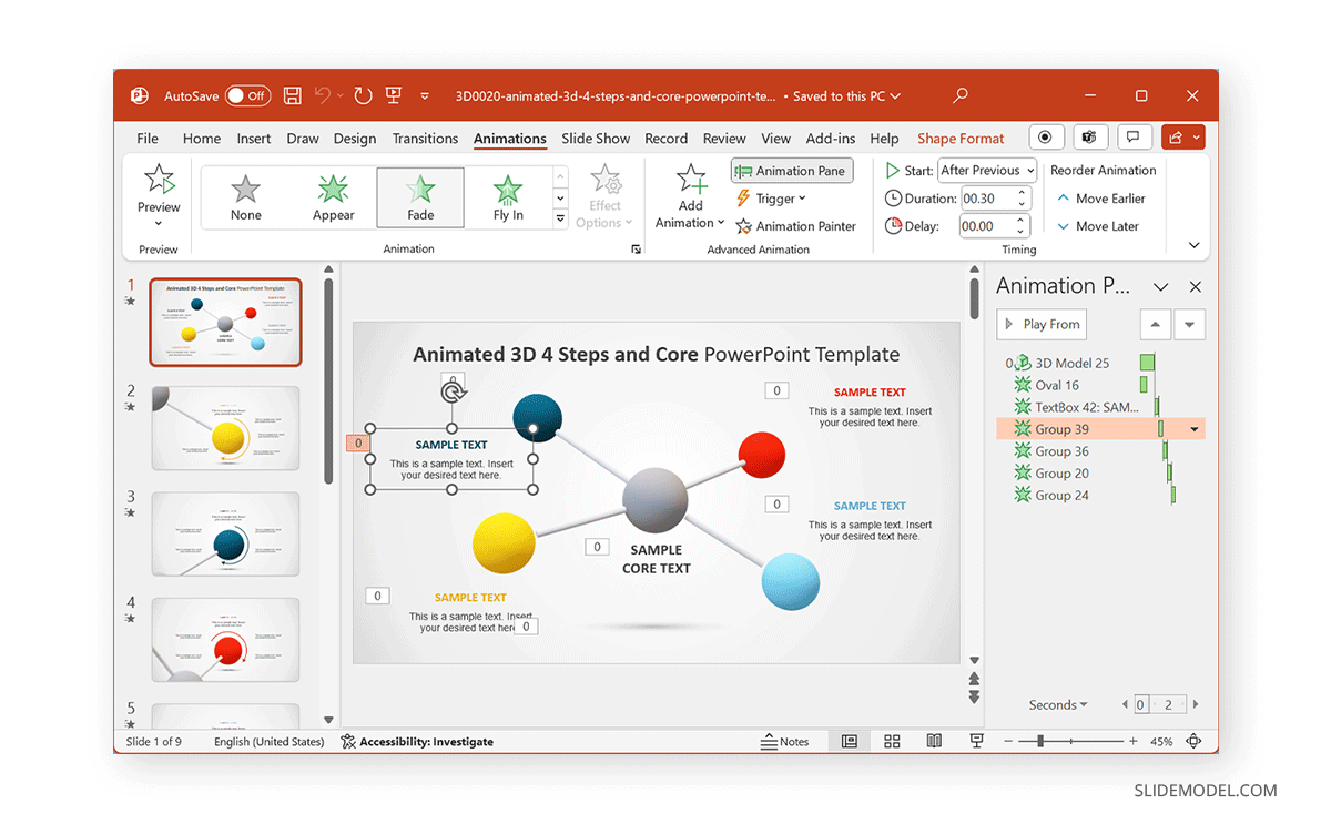 Animation Pane in PowerPoint