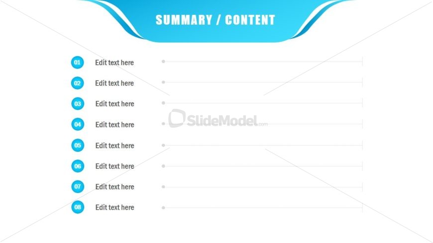 Slide with Simple Table of Content