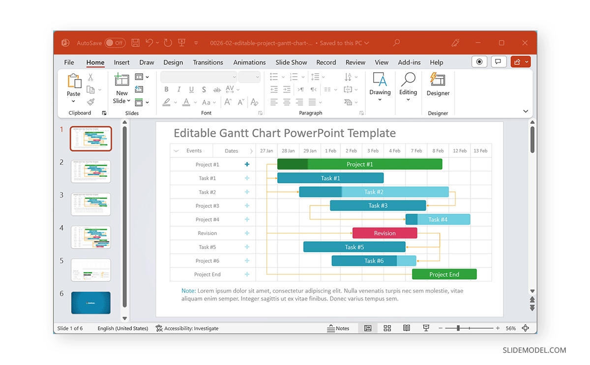 How to make a Gantt Chart in PowerPoint using PPT templates