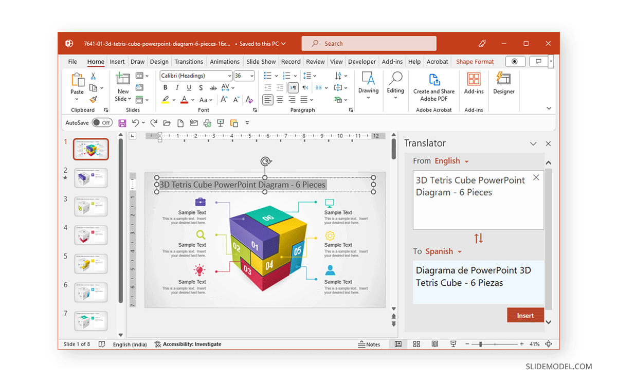 Advanced features in PowerPoint